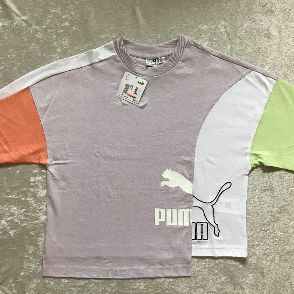Ladies PUMA Shirt with Jazzy Design 100% Cotton BRAND NEW